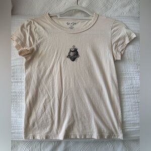 Brandy Melville Cream Graphic T-Shirt